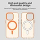 Apple iPhone 14 Pro Hoesje MagSafe Backcover Semi-Transparant & Oranje afbeelding 7