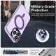 Apple iPhone 14 Pro Hoesje MagSafe Backcover Semi-Transparant & Paars afbeelding 3