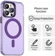 Apple iPhone 14 Pro Hoesje MagSafe Backcover Semi-Transparant & Paars afbeelding 5