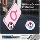 Apple iPhone 14 / 13 Hoesje MagSafe Backcover Semi-Transparant & Roze afbeelding 2