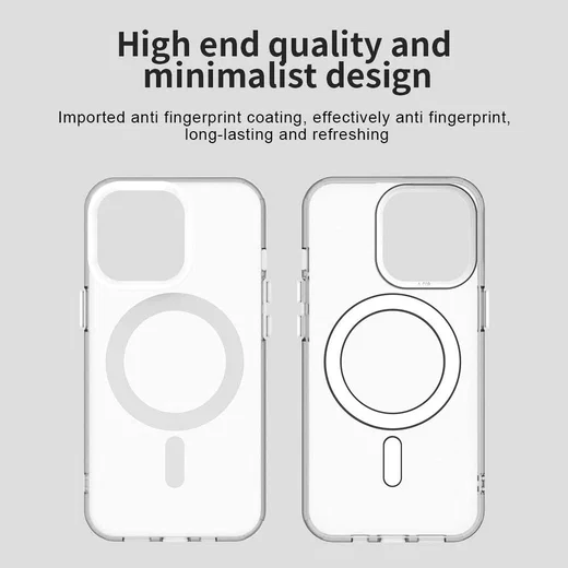 Apple iPhone 13 Pro Hoesje MagSafe Backcover Semi-Transparant & Wit afbeelding 9