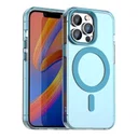 Apple iPhone 13 Pro Hoesje MagSafe Backcover Semi-Transparant & Blauw