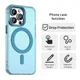 Apple iPhone 13 Pro Hoesje MagSafe Backcover Semi-Transparant & Blauw afbeelding 7