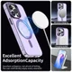 Apple iPhone 13 Pro Hoesje MagSafe Backcover Semi-Transparant & Paars afbeelding 6