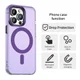 Apple iPhone 13 Pro Hoesje MagSafe Backcover Semi-Transparant & Paars afbeelding 7