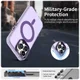 Apple iPhone 13 Pro Hoesje MagSafe Backcover Semi-Transparant & Paars afbeelding 3