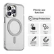 Apple iPhone 13 Pro Max Hoesje MagSafe Backcover Semi-Transparant & Wit afbeelding 7