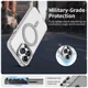 Apple iPhone 13 Pro Max Hoesje MagSafe Backcover Semi-Transparant & Wit afbeelding 3