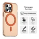 Apple iPhone 13 Pro Max Hoesje MagSafe Backcover Semi-Transparant & Oranje afbeelding 7