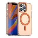 Apple iPhone 13 Pro Max Hoesje MagSafe Backcover Semi-Transparant & Oranje