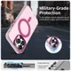 Apple iPhone 13 Pro Max Hoesje MagSafe Backcover Semi-Transparant & Roze afbeelding 3