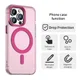 Apple iPhone 13 Pro Max Hoesje MagSafe Backcover Semi-Transparant & Roze afbeelding 7