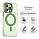 Apple iPhone 13 Pro Max Hoesje MagSafe Backcover Semi-Transparant & Groen afbeelding 7