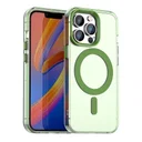 Apple iPhone 13 Pro Max Hoesje MagSafe Backcover Semi-Transparant & Groen