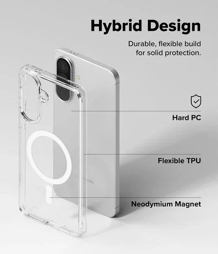 Ringke Fusion Magnetic Samsung Galaxy A57 Hoesje MagSafe Back Cover Transparant afbeelding 11