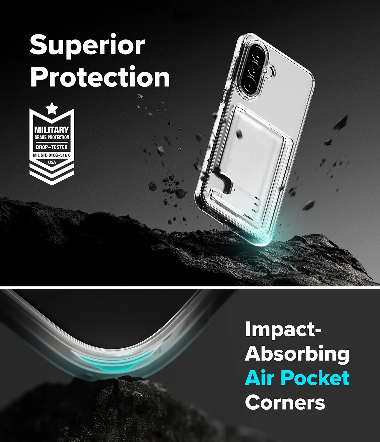Ringke Fusion Card Samsung Galaxy A57 Hoesje Kaarthouder Transparant afbeelding 12