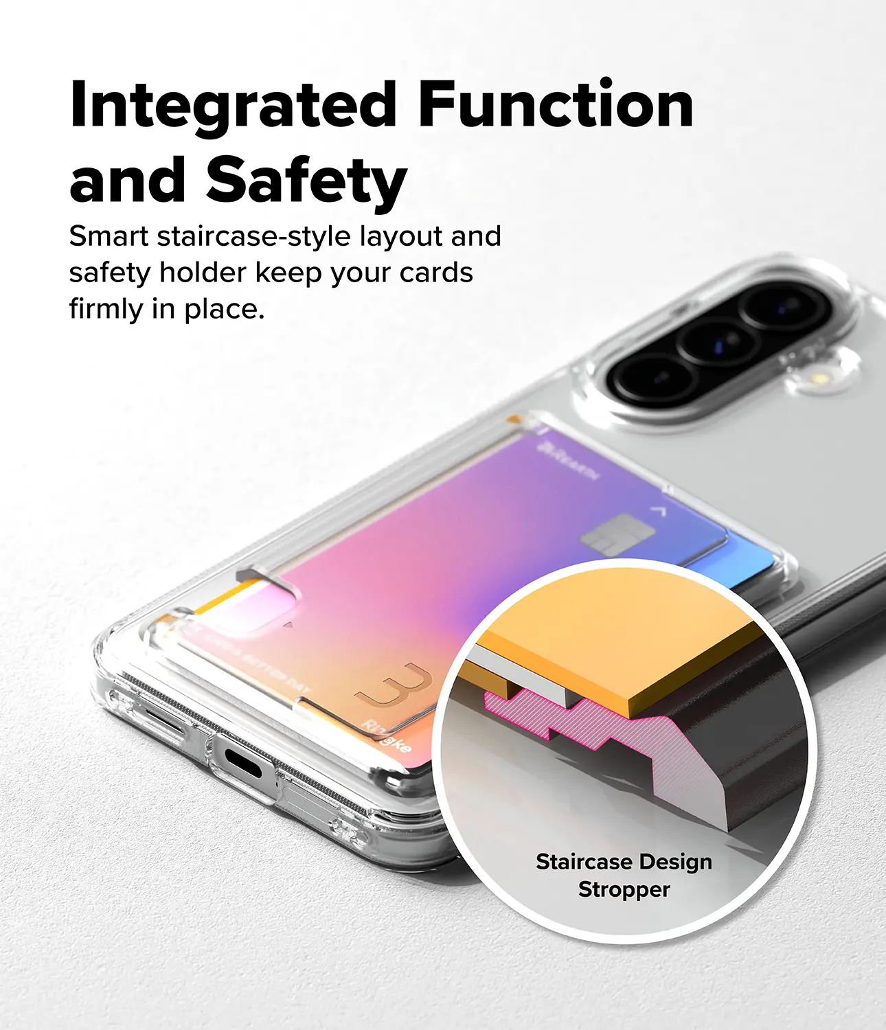 Ringke Fusion Card Samsung Galaxy A57 Hoesje Kaarthouder Transparant afbeelding 8
