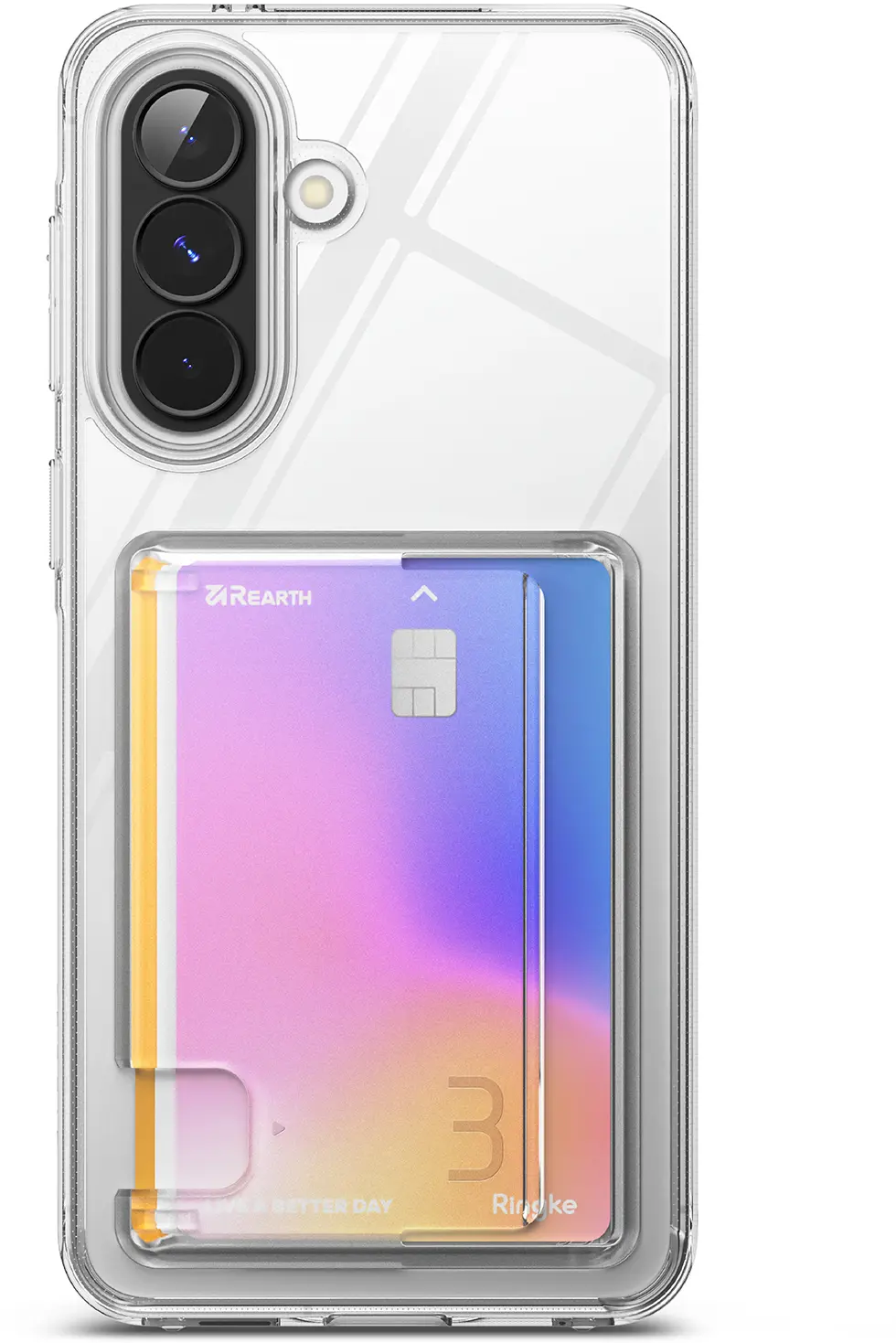 Ringke Fusion Card Samsung Galaxy A57 Hoesje Kaarthouder Transparant afbeelding 2