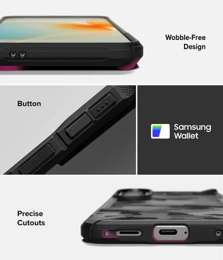 Ringke Fusion X Samsung Galaxy A57 Hoesje Back Cover Camo Zwart afbeelding 9