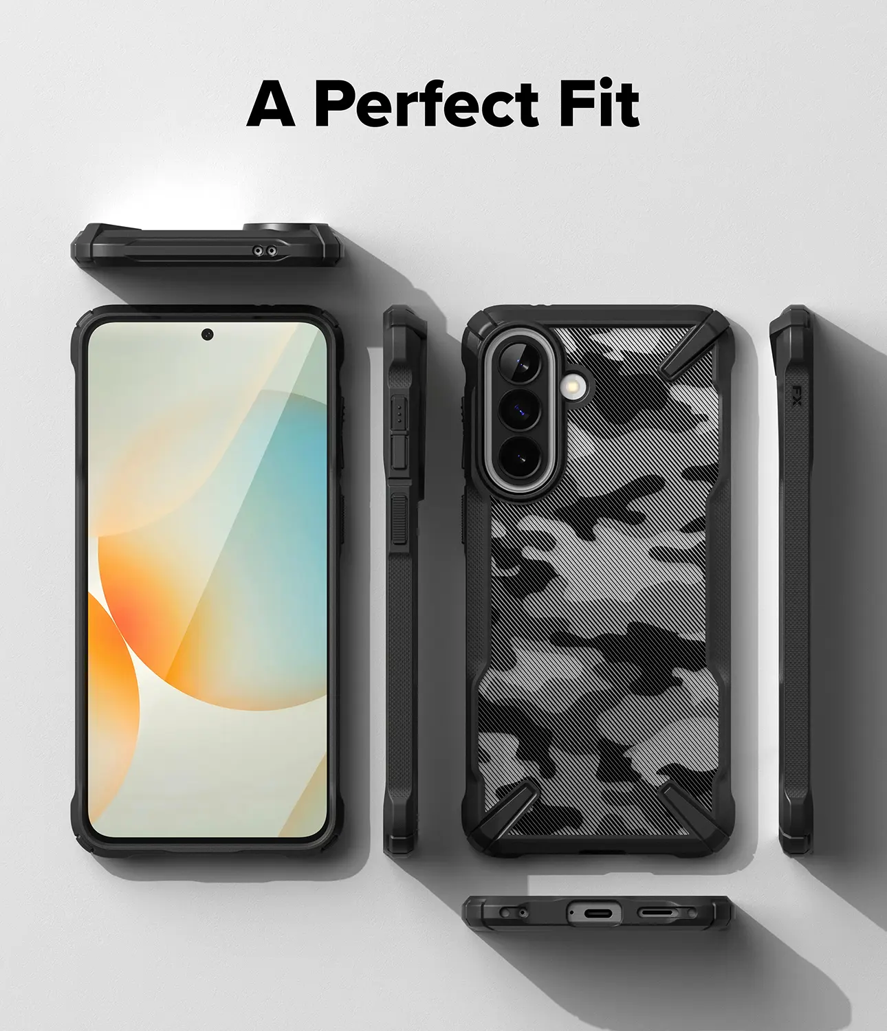 Ringke Fusion X Samsung Galaxy A57 Hoesje Back Cover Camo Zwart afbeelding 13