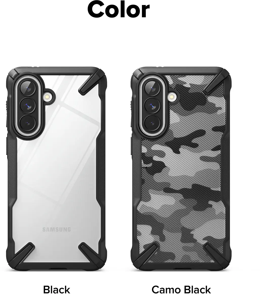 Ringke Fusion X Samsung Galaxy A57 Hoesje Back Cover Camo Zwart afbeelding 15