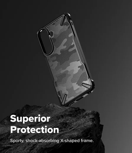 Ringke Fusion X Samsung Galaxy A57 Hoesje Back Cover Camo Zwart afbeelding 10