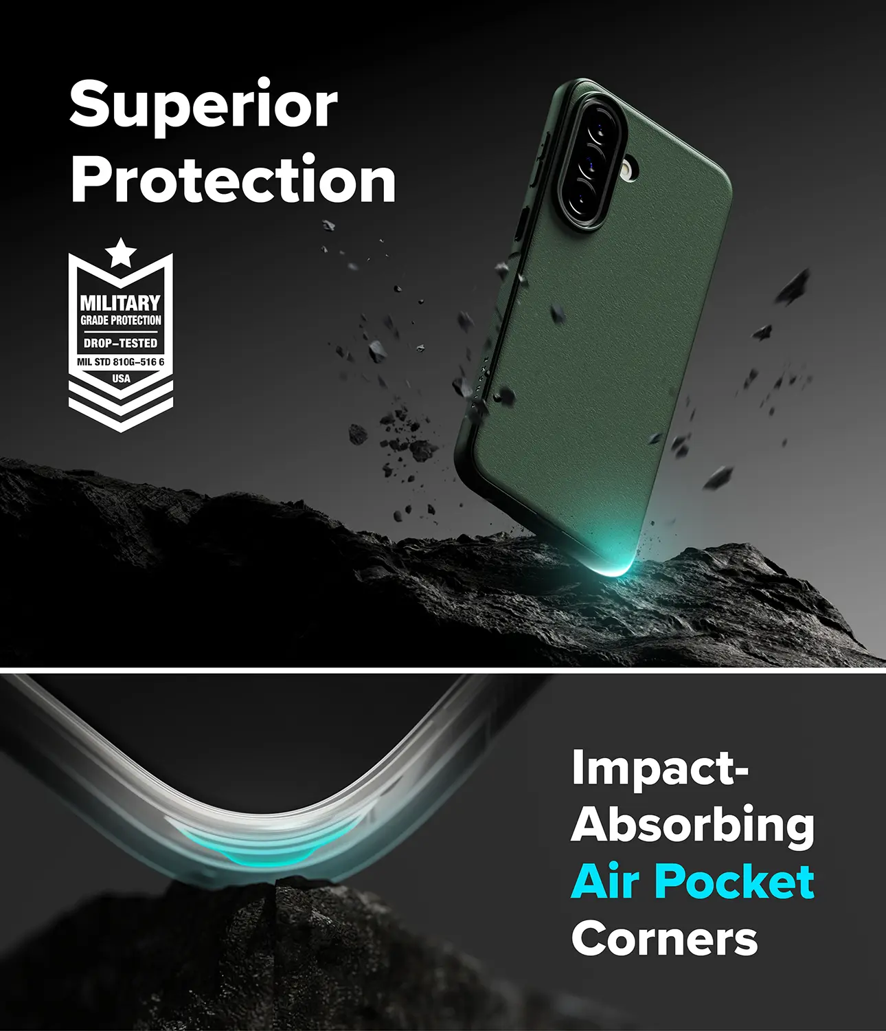 Ringke Onyx Samsung Galaxy A57 Hoesje Flexibel TPU Back Cover Groen afbeelding 4