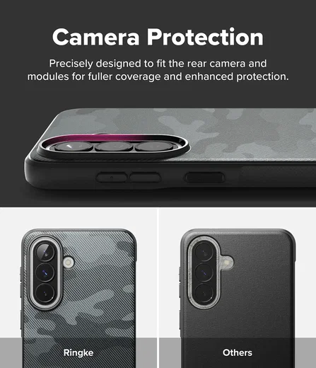 Ringke Onyx Samsung Galaxy A57 Hoesje Flexibel TPU Back Cover Camo Zwart afbeelding 7