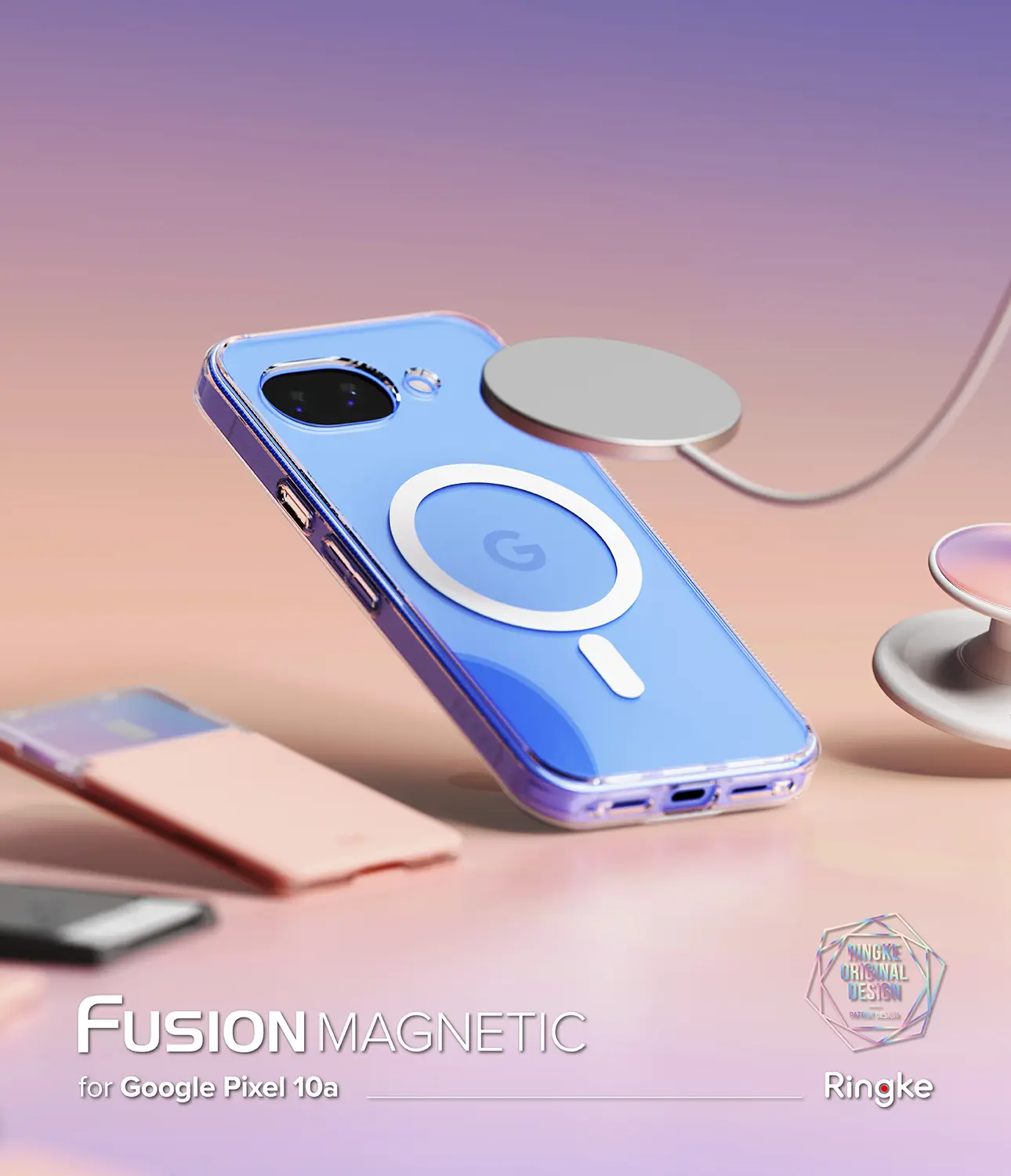 Ringke Fusion Magnetic Google Pixel 10a Hoesje MagSafe Back Cover Tranparant afbeelding 4