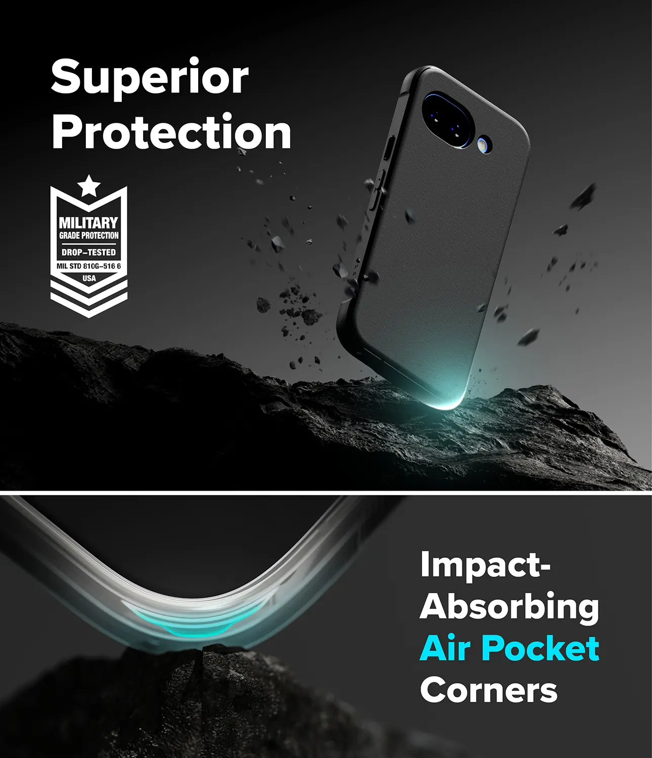 Ringke Onyx Google Pixel 10a Hoesje Flexibel TPU Back Cover Zwart afbeelding 9