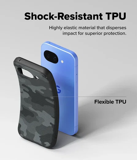 Ringke Onyx Google Pixel 10a Hoesje Flexibel TPU Back Cover Camo Zwart afbeelding 9