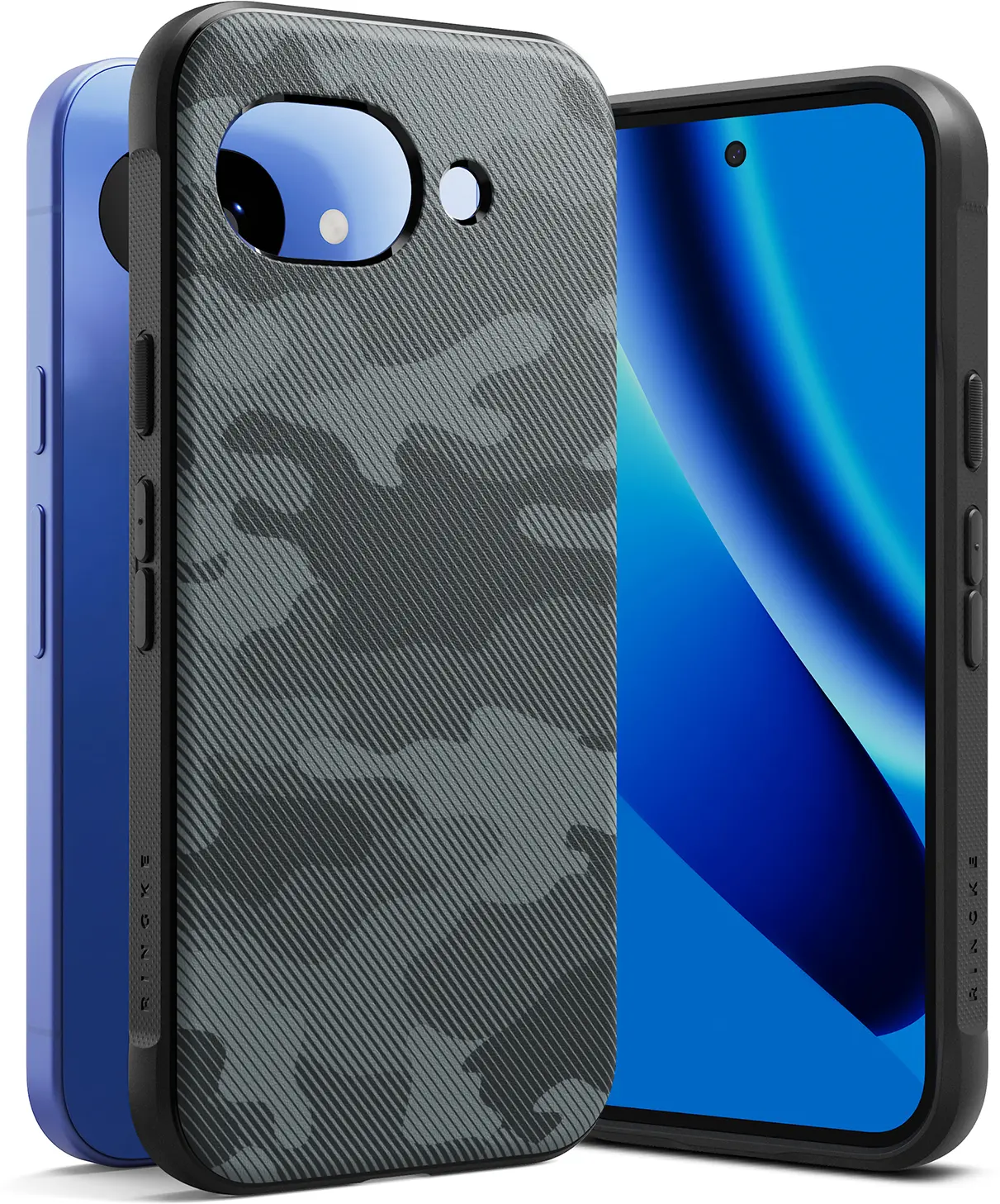 Ringke Onyx Google Pixel 10a Hoesje Flexibel TPU Back Cover Camo Zwart afbeelding 14