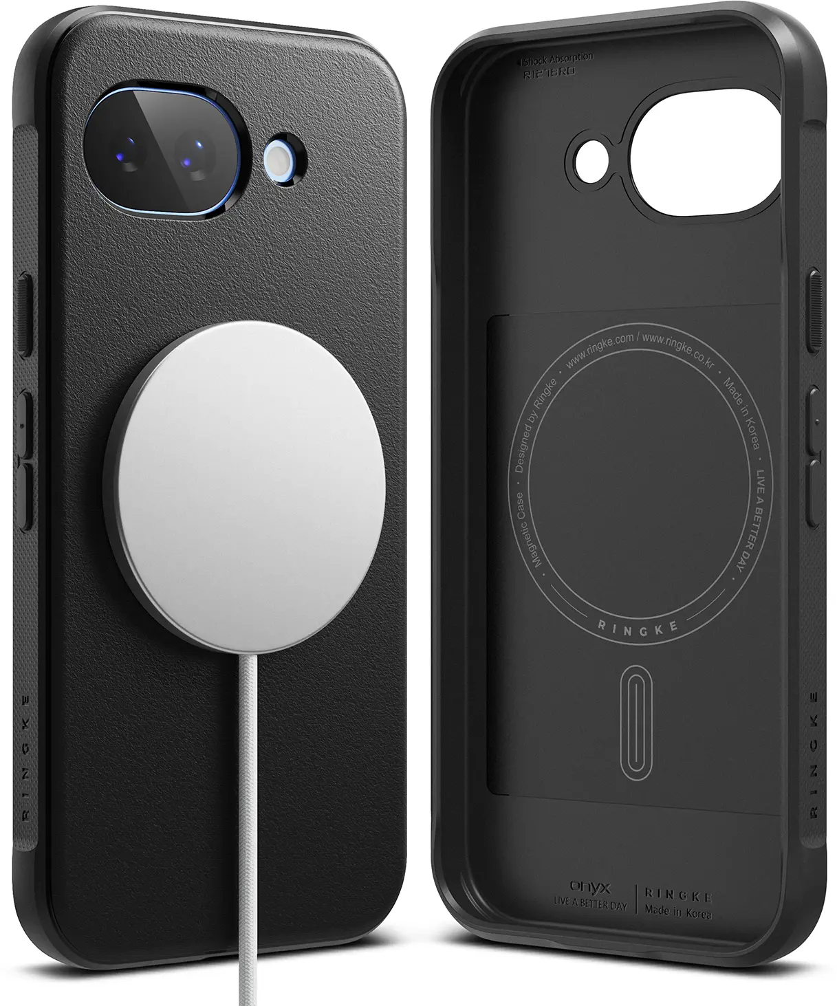 Ringke Onyx Magnetic Google Pixel 10a Hoesje MagSafe Zwart afbeelding 2