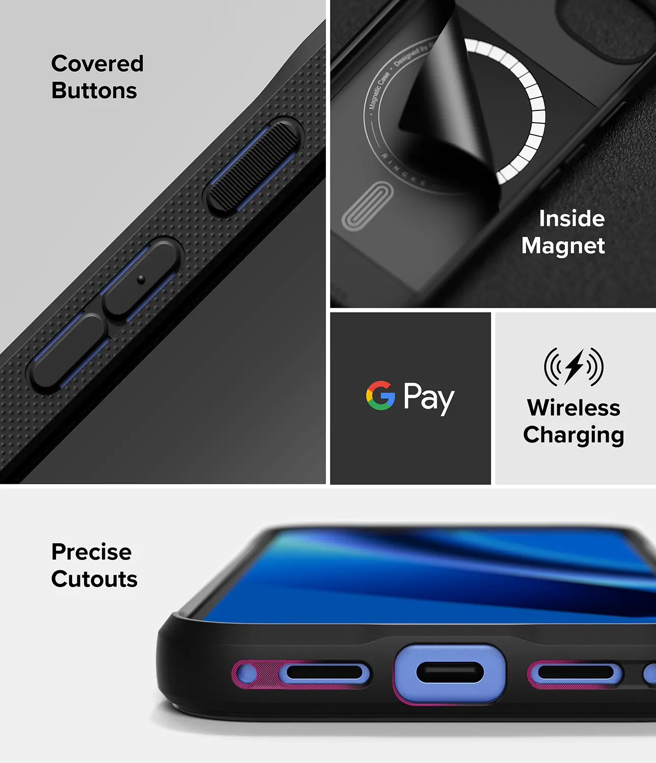 Ringke Onyx Magnetic Google Pixel 10a Hoesje MagSafe Zwart afbeelding 11