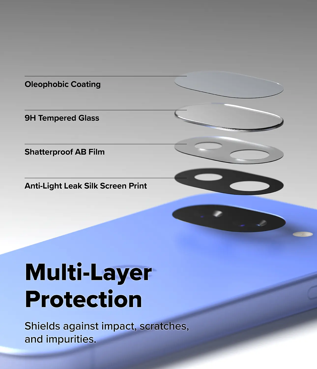 Ringke Camera Tempered Glass Google Pixel 10a Camera Protector 2-Pack afbeelding 8