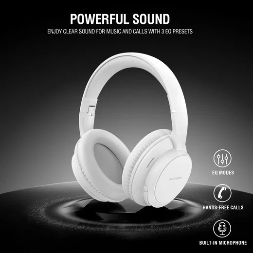 4smarts SkyBuds Wave Over-Ear Draadloze Bluetooth Koptelefoon Wit afbeelding 4