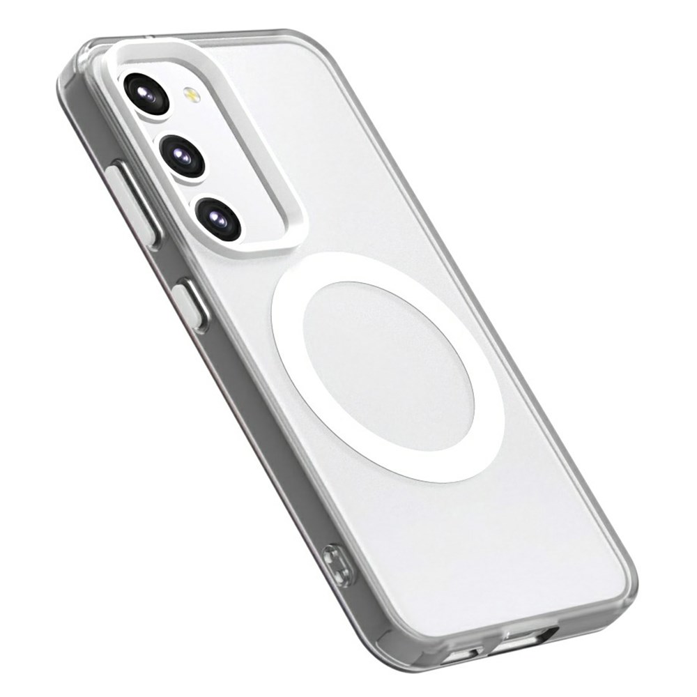 Samsung Galaxy S23 Plus Hoesje MagSafe Backcover Semi-Transparant & Wit afbeelding 8