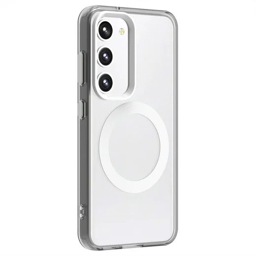 Samsung Galaxy S23 Plus Hoesje MagSafe Backcover Semi-Transparant & Wit afbeelding 6