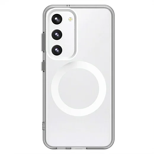 Samsung Galaxy S23 Plus Hoesje MagSafe Backcover Semi-Transparant & Wit afbeelding 2