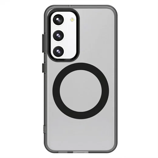 Samsung Galaxy S23 Plus Hoesje MagSafe Backcover Semi-Transparant & Zwart afbeelding 2