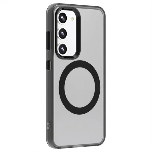 Samsung Galaxy S23 Plus Hoesje MagSafe Backcover Semi-Transparant & Zwart afbeelding 6