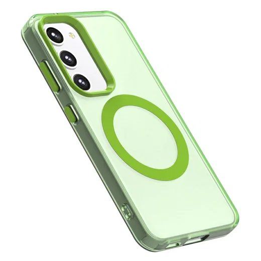 Samsung Galaxy S23 Plus Hoesje MagSafe Backcover Semi-Transparant & Groen afbeelding 8