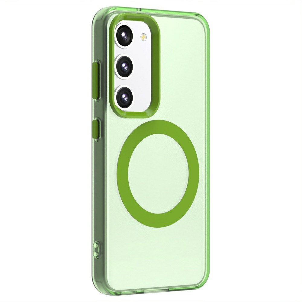 Samsung Galaxy S23 Plus Hoesje MagSafe Backcover Semi-Transparant & Groen afbeelding 6