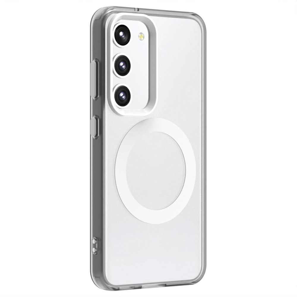 Samsung Galaxy S23 Hoesje MagSafe Backcover Semi-Transparant & Wit afbeelding 6