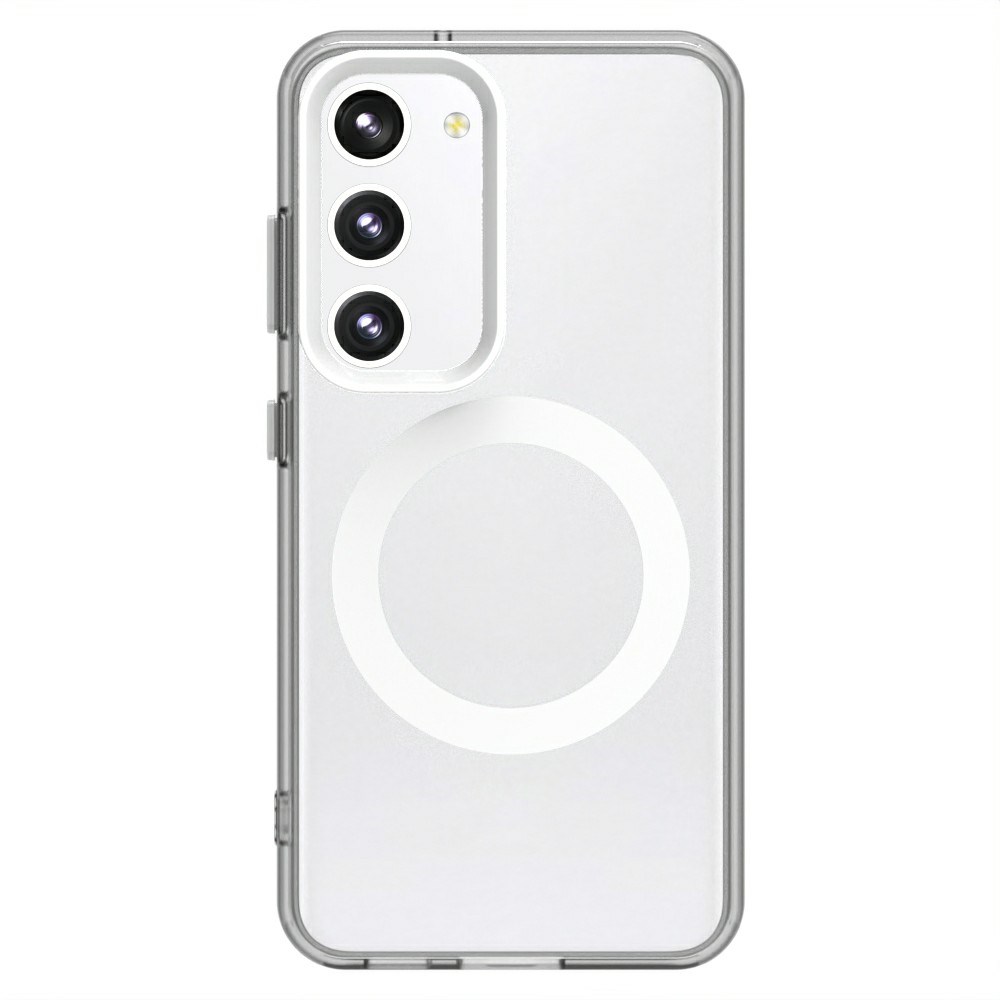 Samsung Galaxy S23 Hoesje MagSafe Backcover Semi-Transparant & Wit afbeelding 2