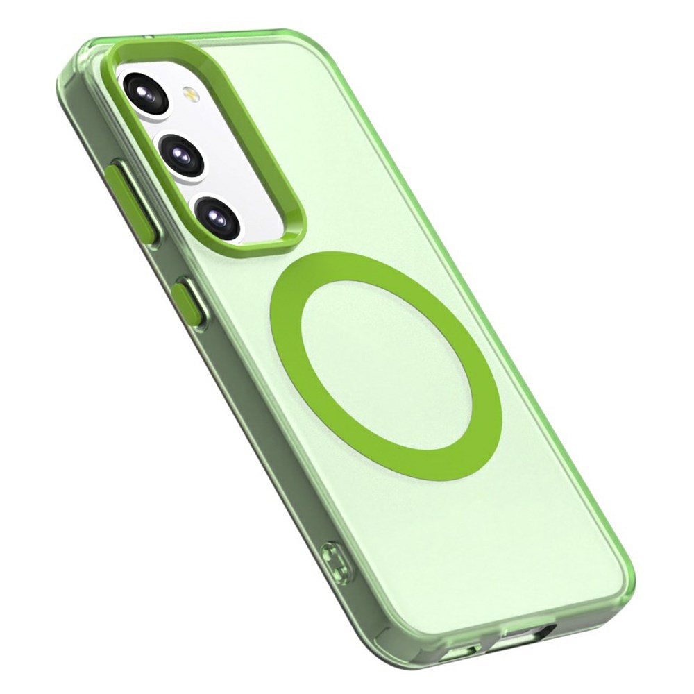 Samsung Galaxy S23 Hoesje MagSafe Backcover Semi-Transparant & Groen afbeelding 8