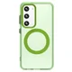Samsung Galaxy S23 Hoesje MagSafe Backcover Semi-Transparant & Groen afbeelding 2