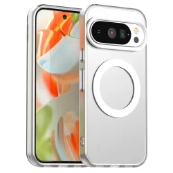 Google Pixel 10 / 10 Pro Hoesje MagSafe Backcover Semi-Transparant & Wit afbeelding