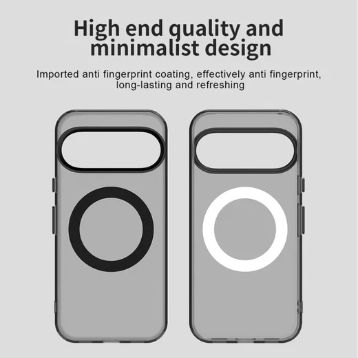 Google Pixel 10 / 10 Pro Hoesje MagSafe Backcover Semi-Transparant & Zwart afbeelding 5