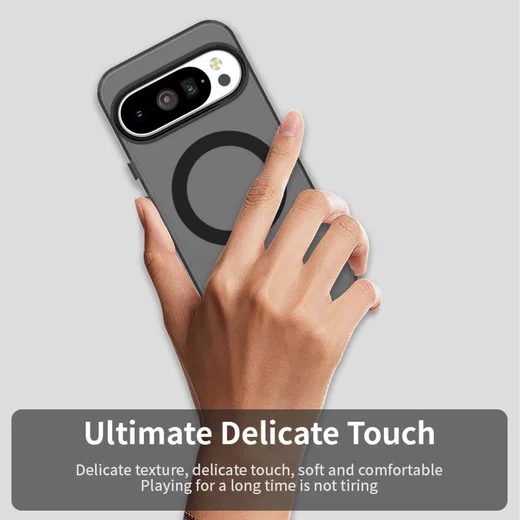 Google Pixel 10 / 10 Pro Hoesje MagSafe Backcover Semi-Transparant & Zwart afbeelding 7